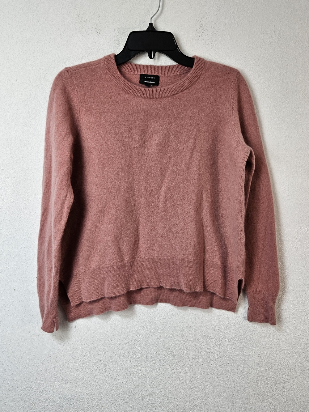 Halogen Mauve Cashmere  Crewneck Sweater